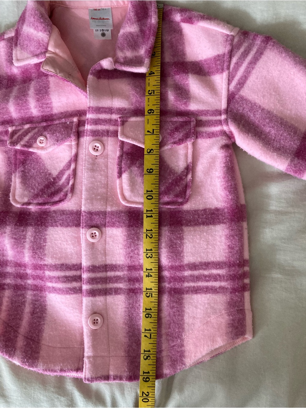 Hanna Andersson Pink Plaid Overshirt size 4 - Picture 5 of 6